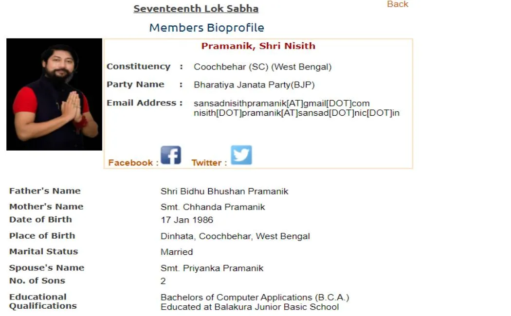 LOK SABHA WEBSITE 